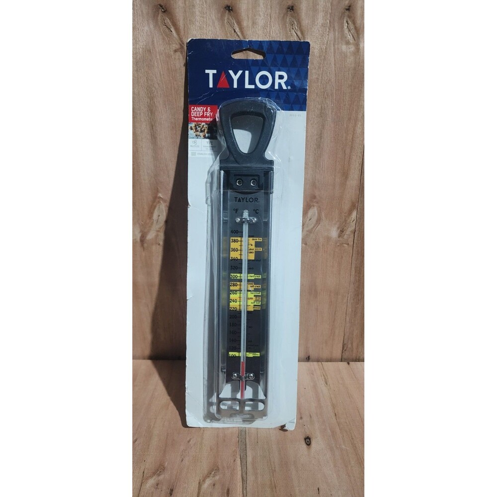 Taylor Candy & Deep Fry Stainless Steel Thermometer w Clip 3511-21 NEW
